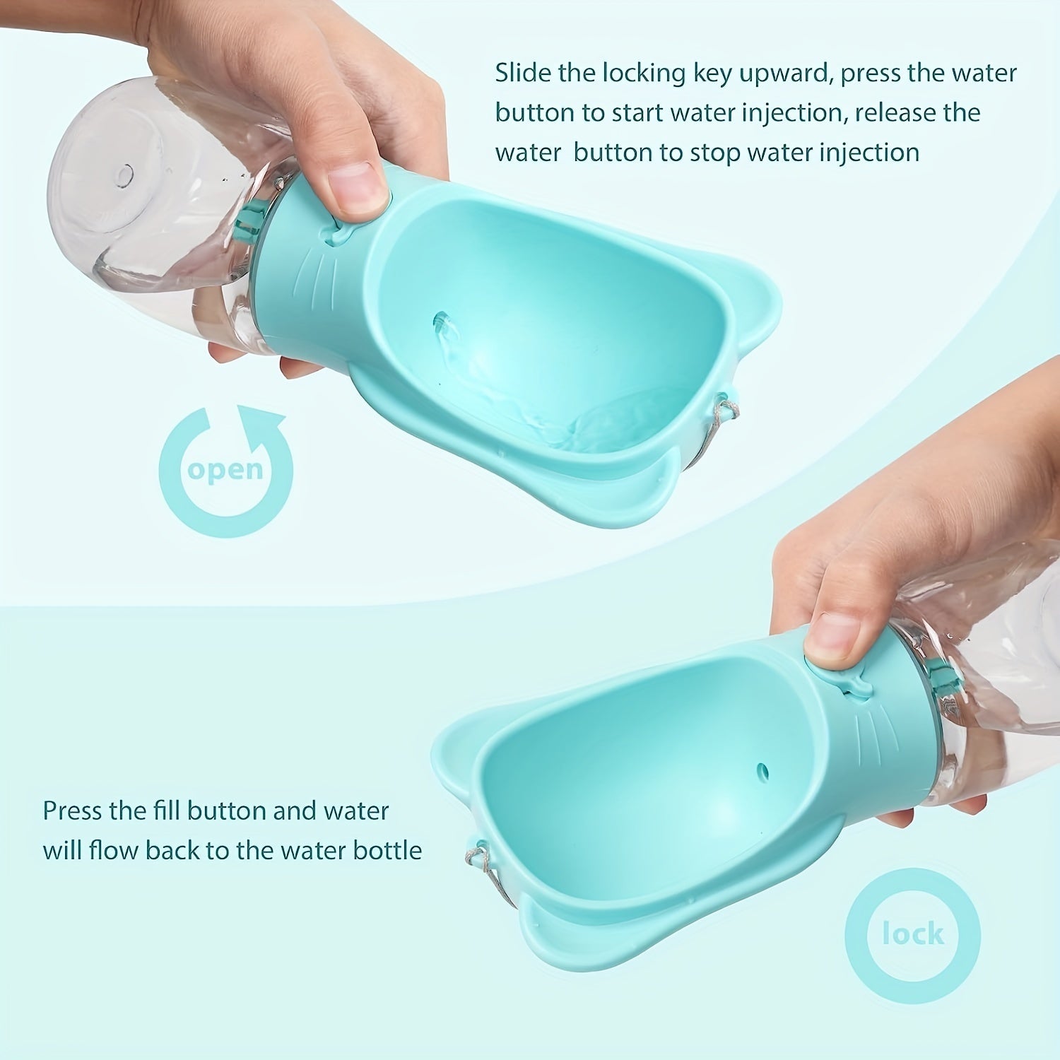 Portable Pet Water Bottle With Food Container - PIX GOODS