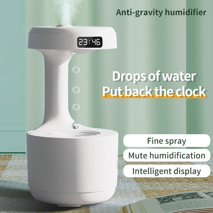Water Drop Anti-Gravity Humidifier With Clock - PIX GOODS