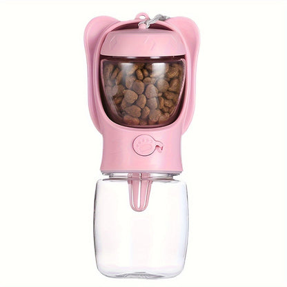 Portable Pet Water Bottle With Food Container - PIX GOODS