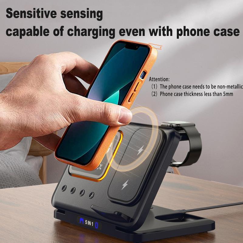 5-In-1 Digital Wireless Chargers Stand - PIX GOODS