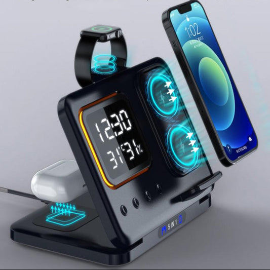 5-In-1 Digital Wireless Chargers Stand - PIX GOODS