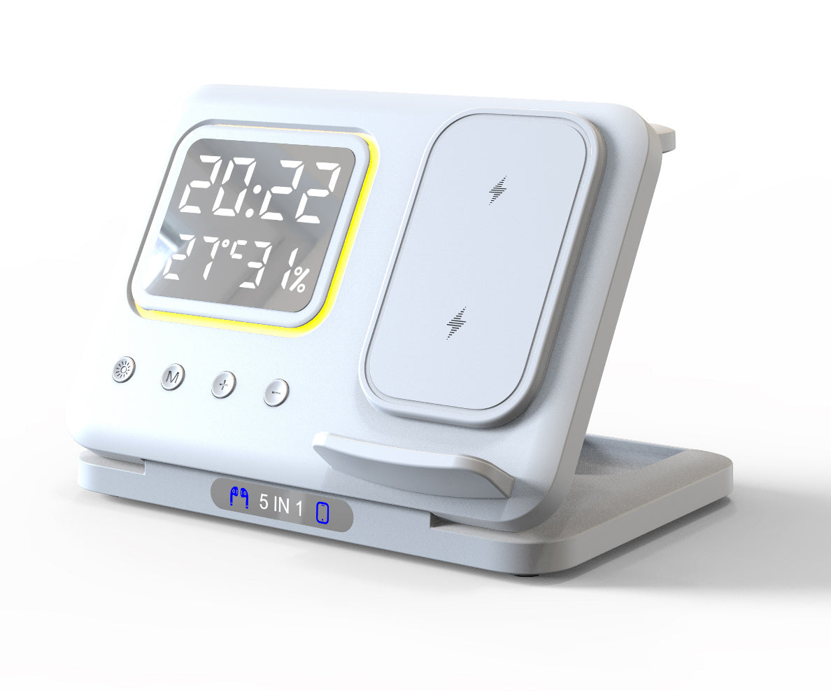 5-In-1 Digital Wireless Chargers Stand - PIX GOODS