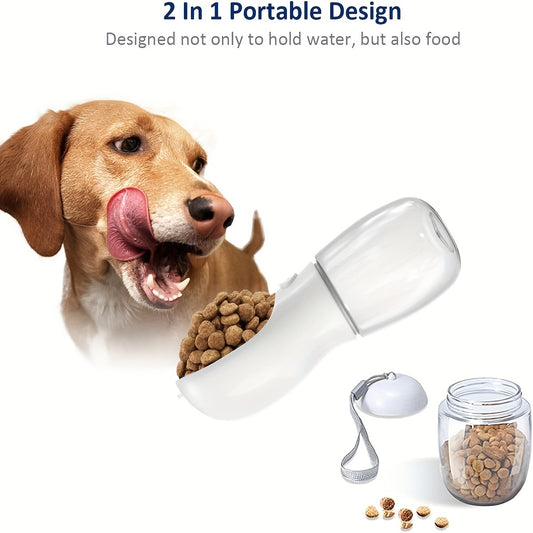 Portable Pet Water Bottle With Food Container - PIX GOODS