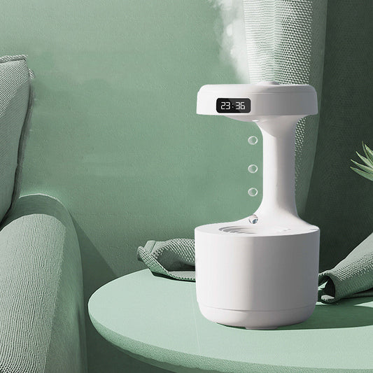 Water Drop Anti-Gravity Humidifier With Clock - PIX GOODS