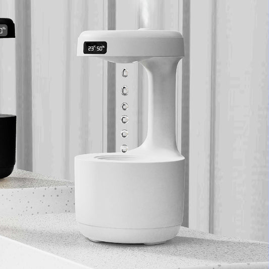 Water Drop Anti-Gravity Humidifier With Clock - PIX GOODS