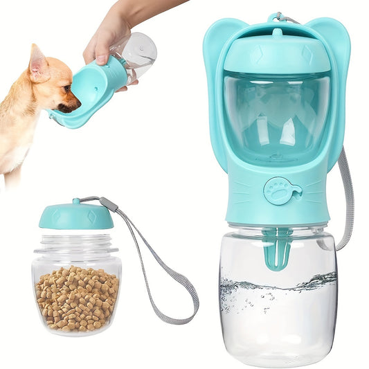 Portable Pet Water Bottle With Food Container - PIX GOODS