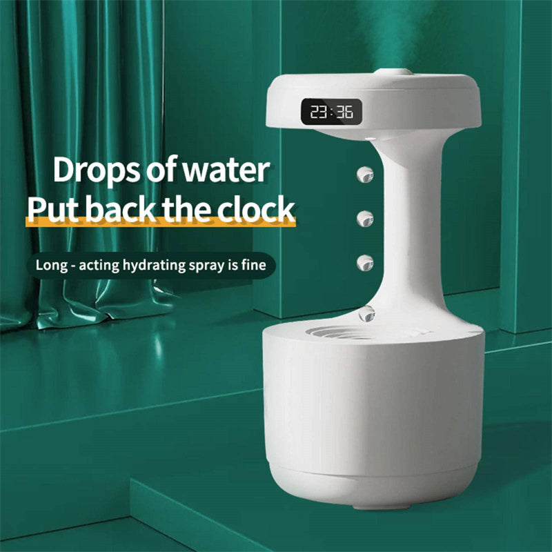 Water Drop Anti-Gravity Humidifier With Clock - PIX GOODS