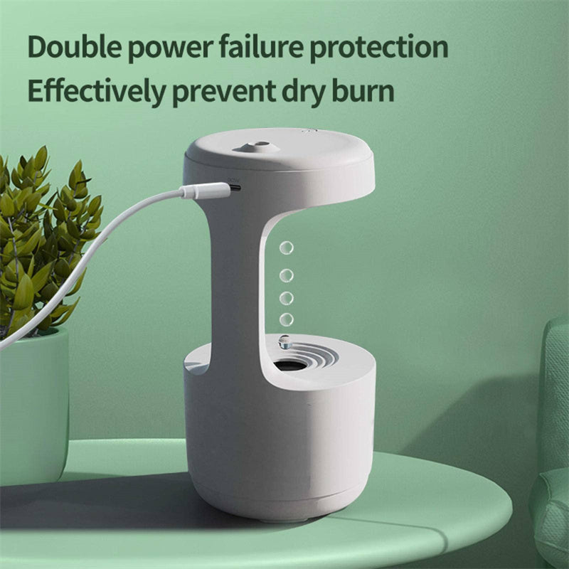 Water Drop Anti-Gravity Humidifier With Clock - PIX GOODS