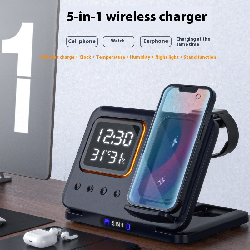 5-In-1 Digital Wireless Chargers Stand - PIX GOODS