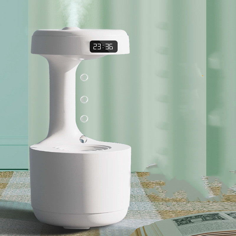 Water Drop Anti-Gravity Humidifier With Clock - PIX GOODS
